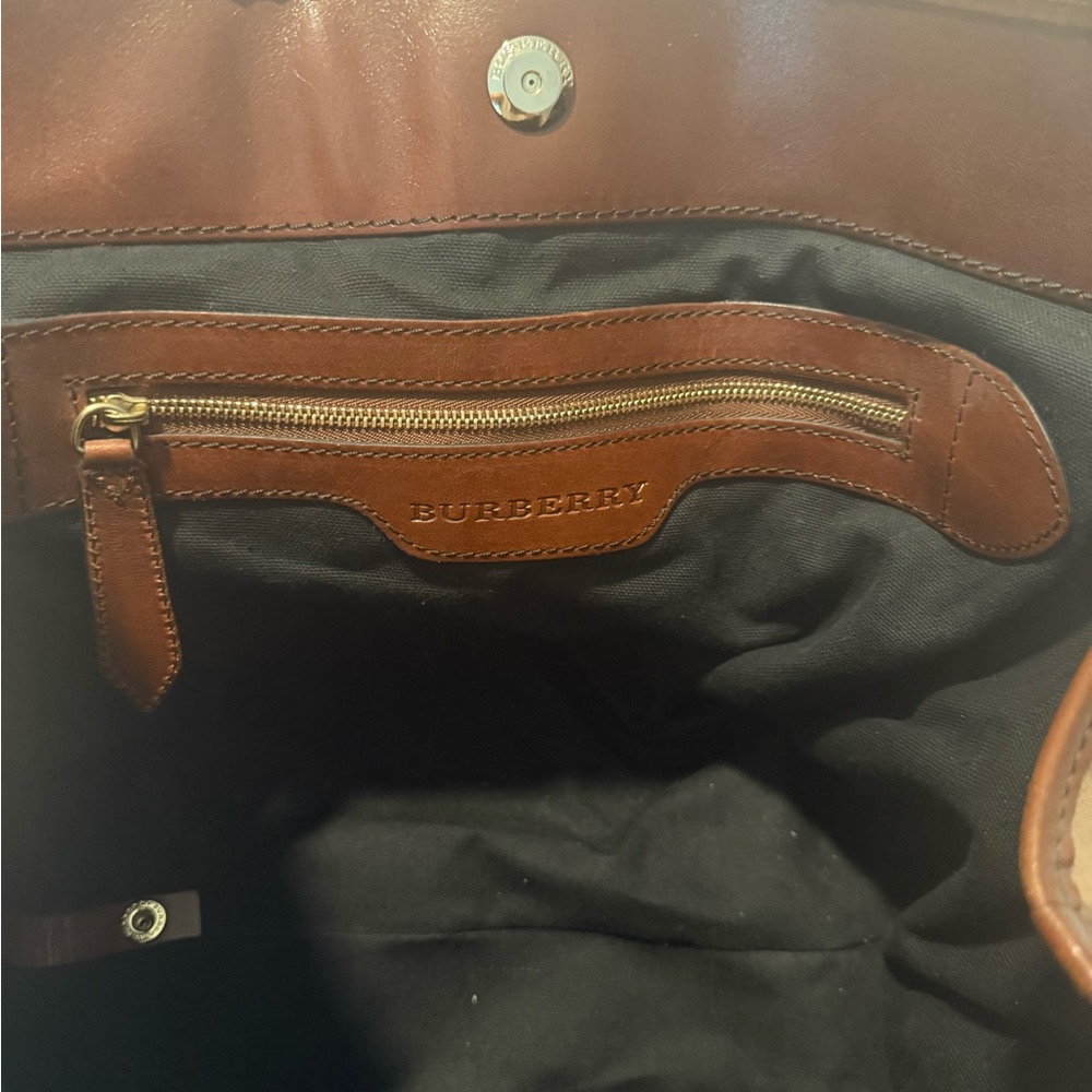 Burberry Tan and Brown Checkered Shoulder Bag - Picture 10 of 12
